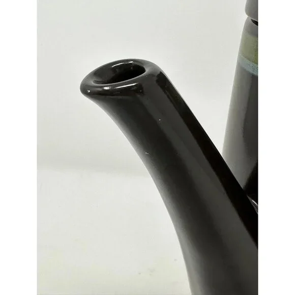 1970s MIKASA MAJORCA INTAGLIO COFFEE TEA POT w/LID 7501 Brown Stoneware Japan - Picture 10 of 12